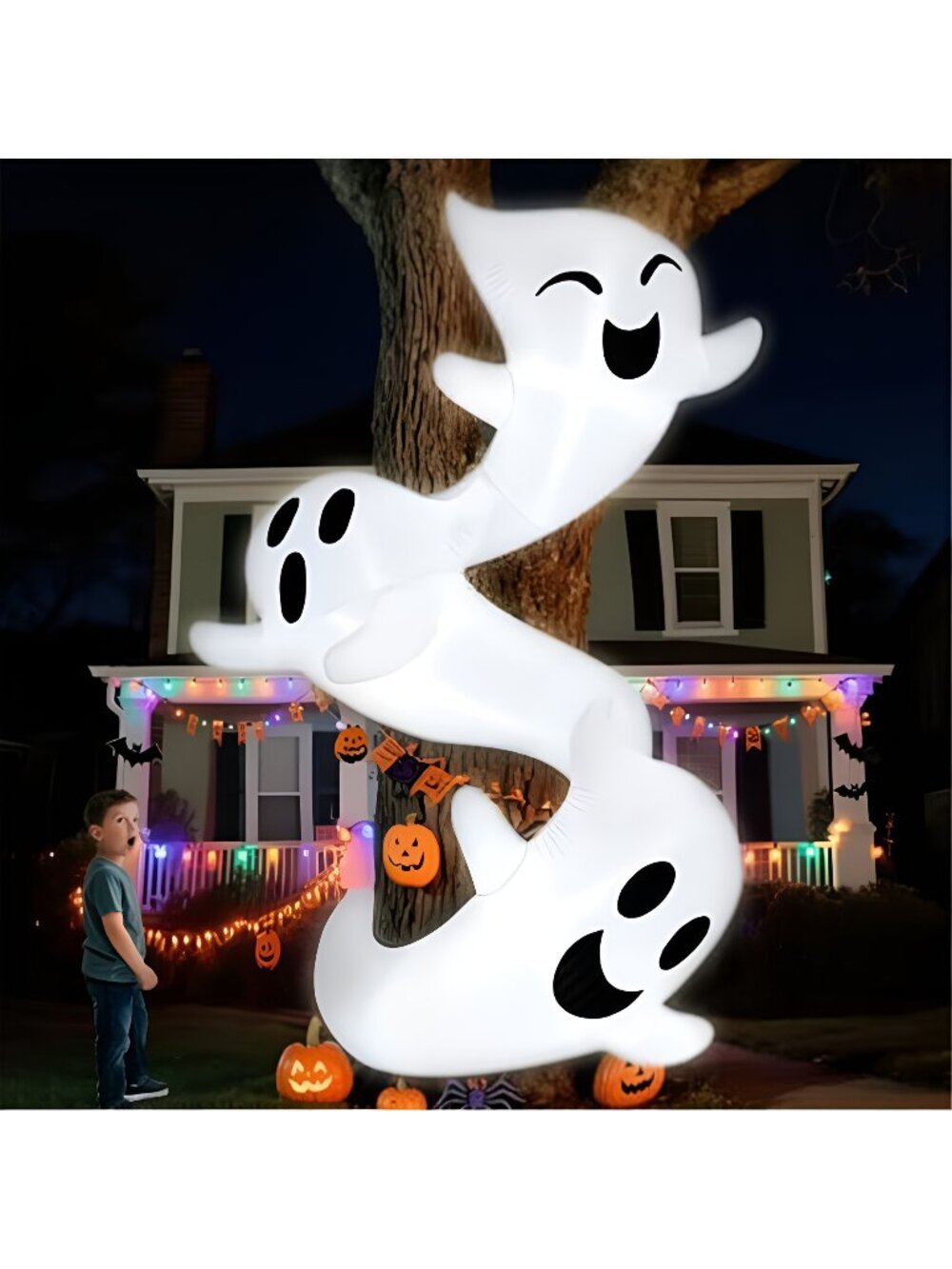 JOYIN 8ft Tall Halloween Inflatables Outdoor Decorations, Inflatable Ghosts